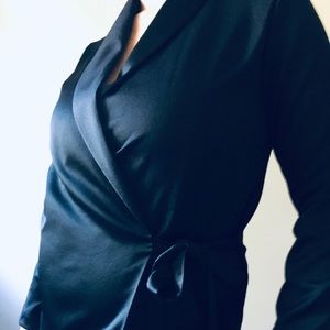 Silky wrap tunic or coat